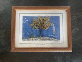 Tableau Bricolage « Le Pin Maritime » Signé Christine F